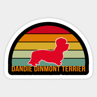 Dandie Dinmont Terrier Vintage Silhouette Sticker